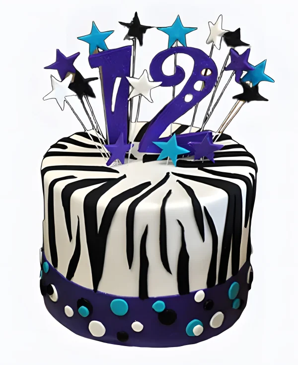 Торт Полоски и звёзды Фото
