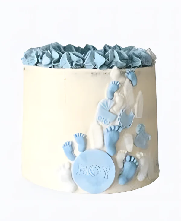 Торт с отпечатками ножек Фото