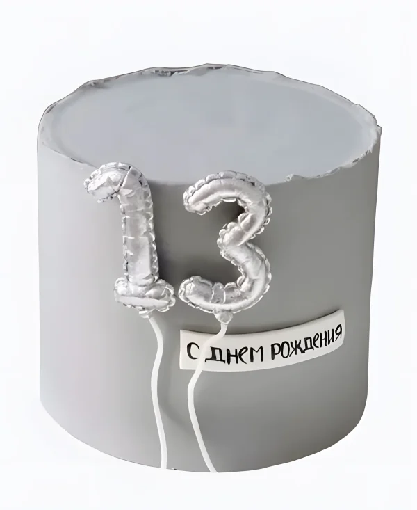 Торт Серый минимализм Фото