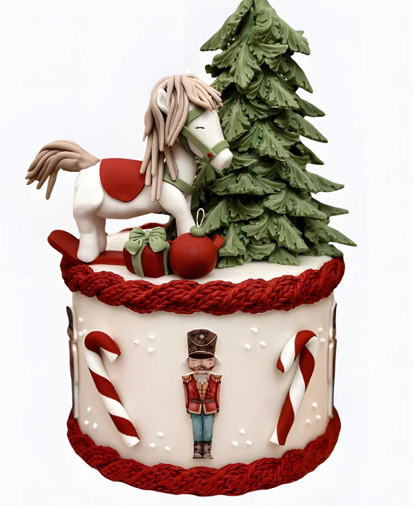 Новогодний торт с лошадью Фото