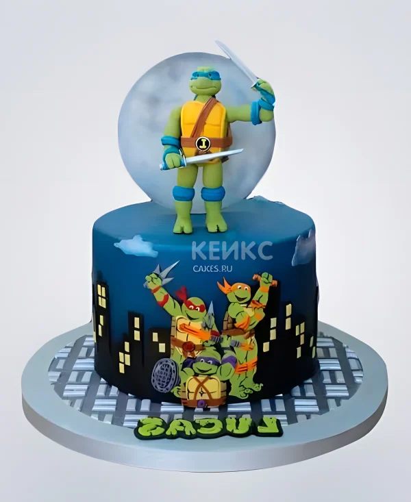 Торт Черепашки ниндзя Леонардо Фото