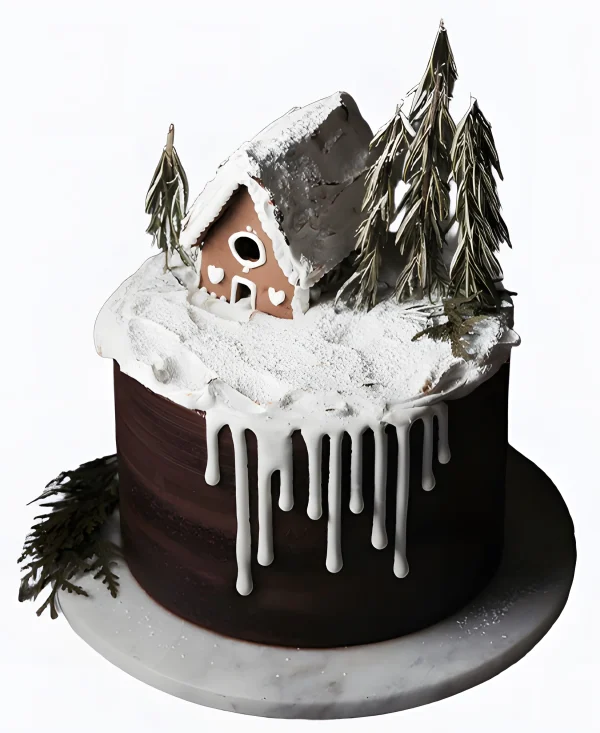 Торт Домик в ночном лесу Фото