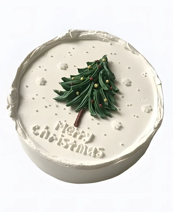 Торт Елочка на белом снегу Фото