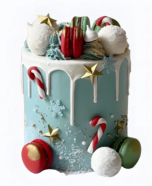 Торт Голубой снежный десерт Фото