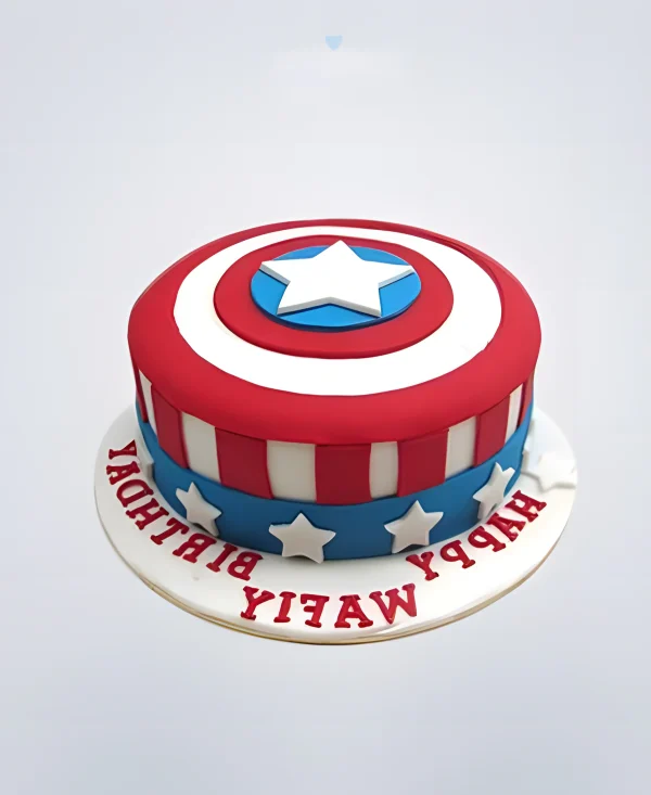 Торт капитан америка в виде щита Фото