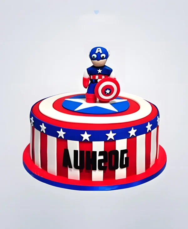 Торт мультяшный капитан америка Фото