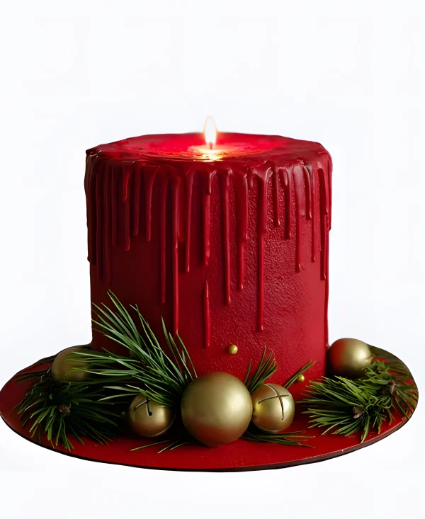 Торт Красная зимняя свеча Фото