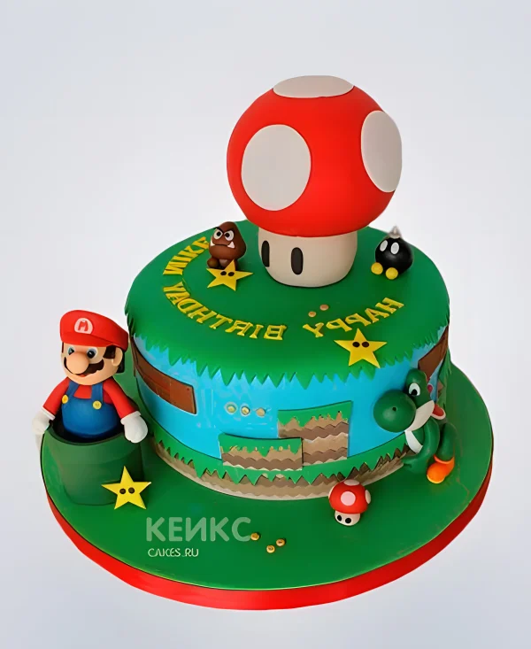 Торт с грибком из Марио Фото