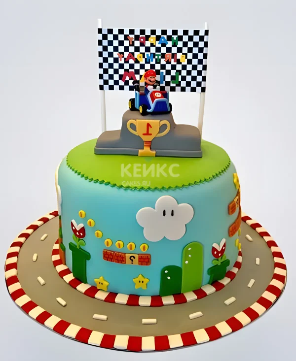 Торт Марио гоночная трасса Фото