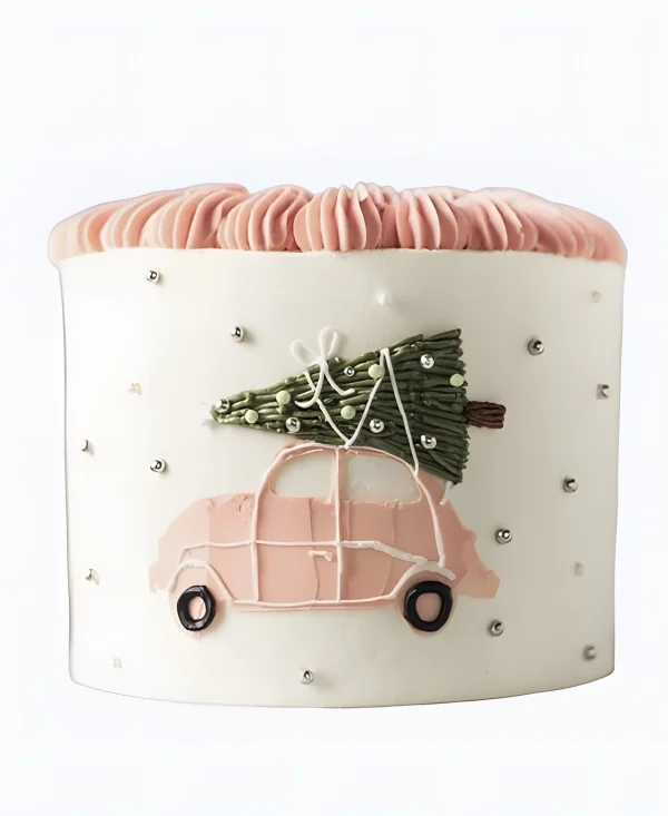 Торт Машинка с ёлкой Фото