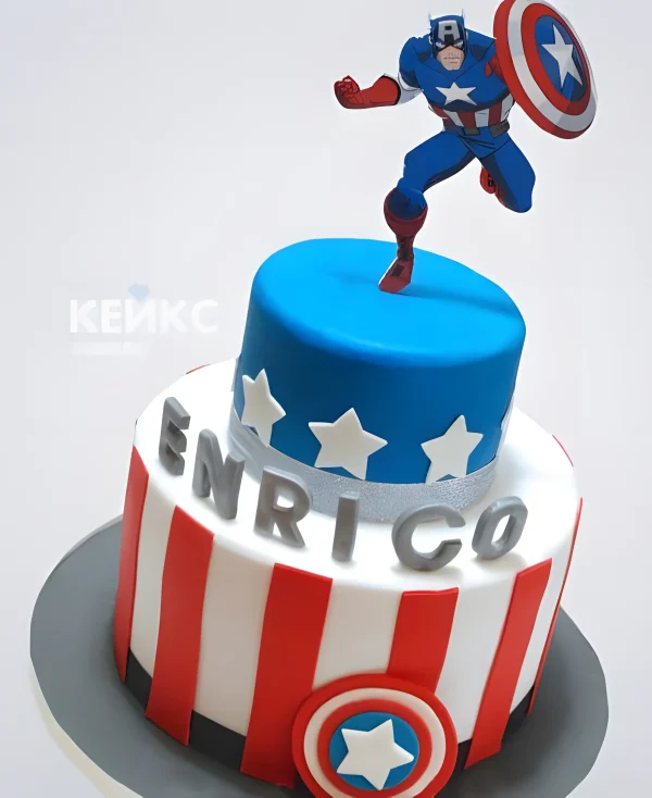Торт Мстители Капитан Америка Фото