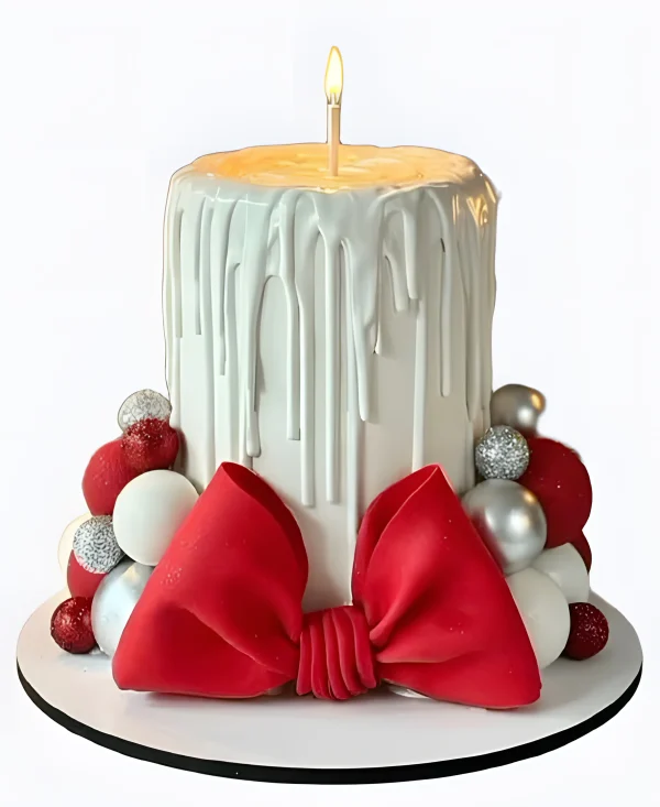 Торт Новогодняя свеча Фото