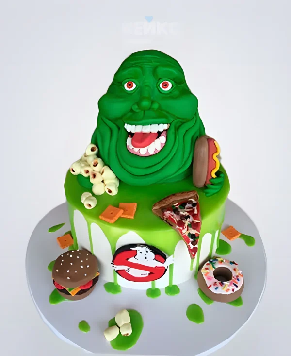 Торт охотники за привидениями в виде Лизуна Фото