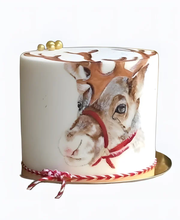 Торт Портрет оленя Фото