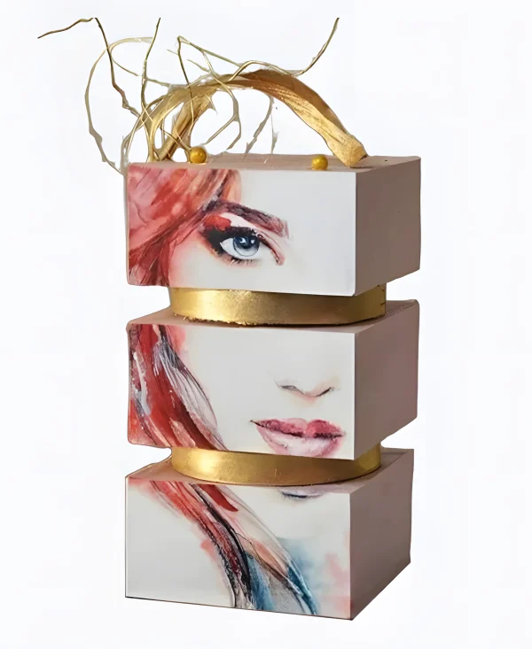 Торт Портрет в кубах Фото