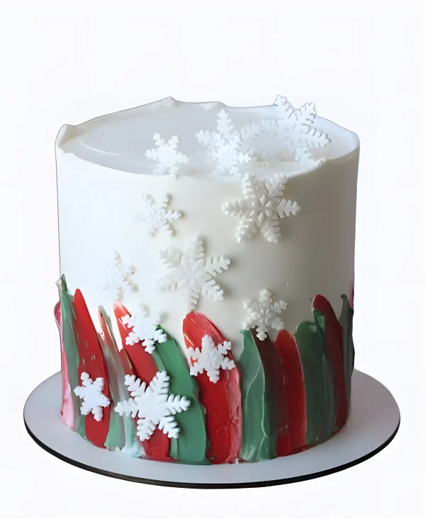 Торт Рождественские мазки Фото