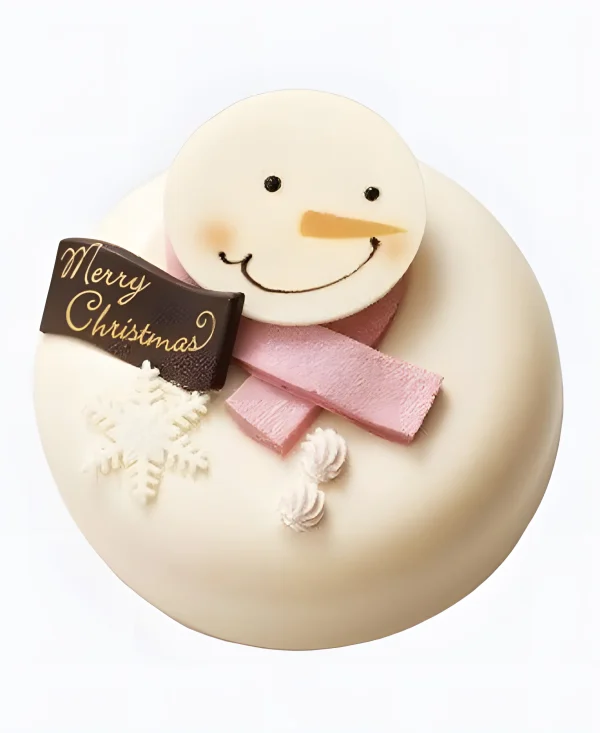 Торт Снеговик в шарфе Фото