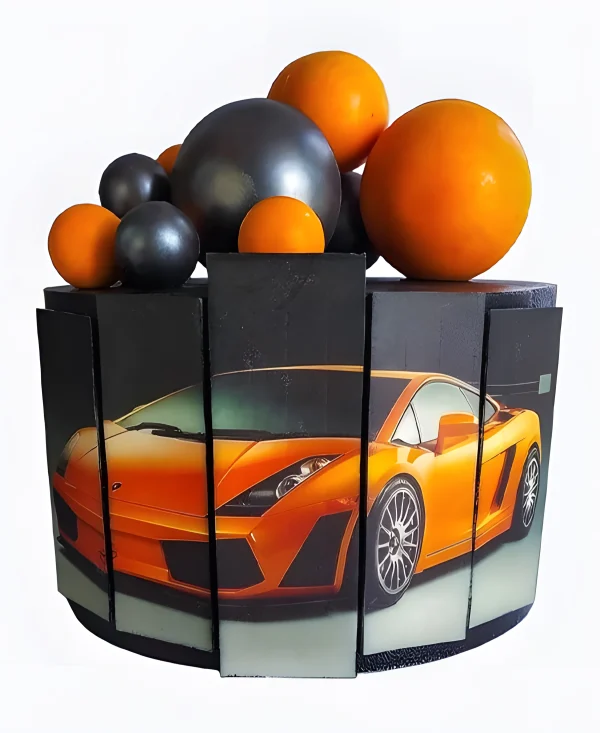 Торт Спорткар и шары Фото