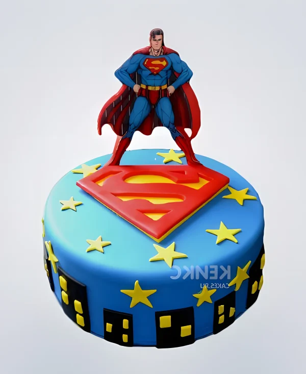 Торт с фигуркой Супермена Фото