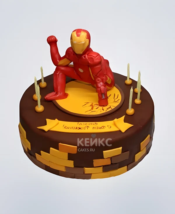 Торт Железный человек на день рождения Фото