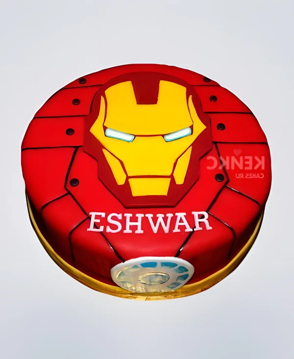 Торт маска Железного человека Фото