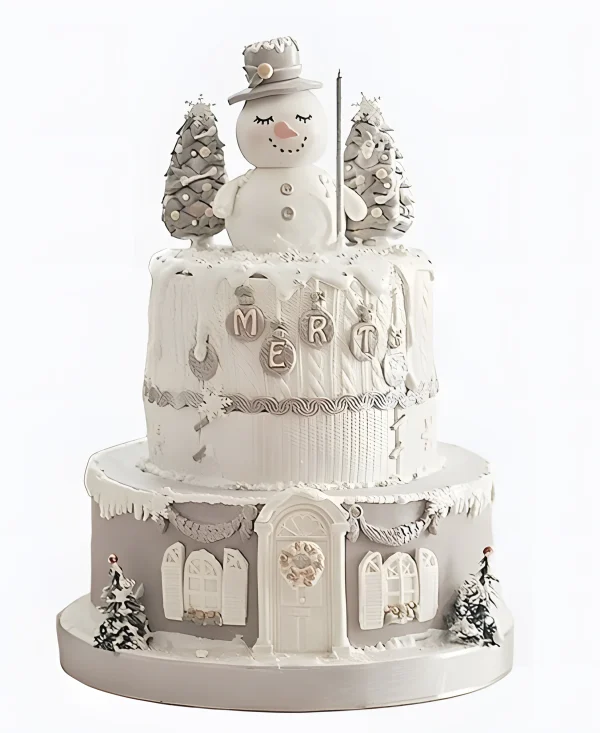 Торт Зимний дом снеговика Фото