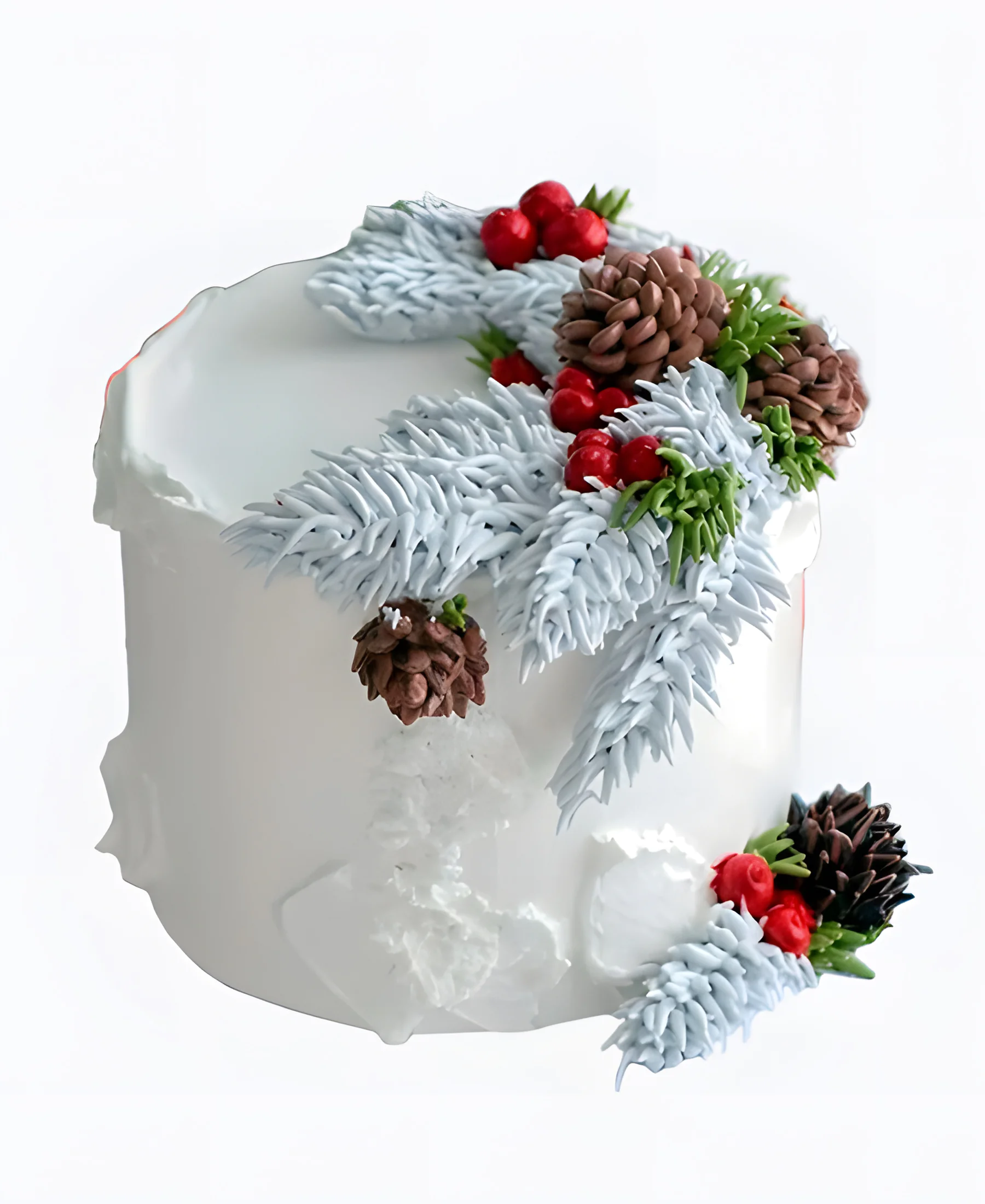Торт Зимний еловый букет Фото