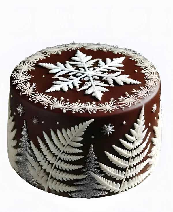 Торт Зимний лес в шоколаде Фото