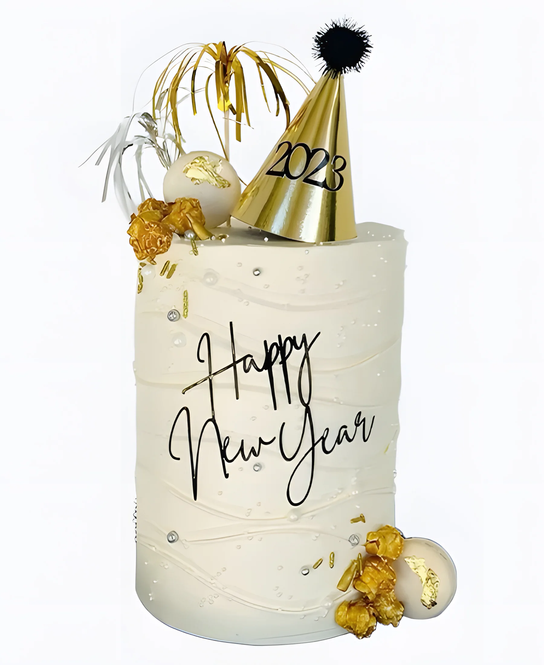 Торт Золотой новогодний колпак Фото