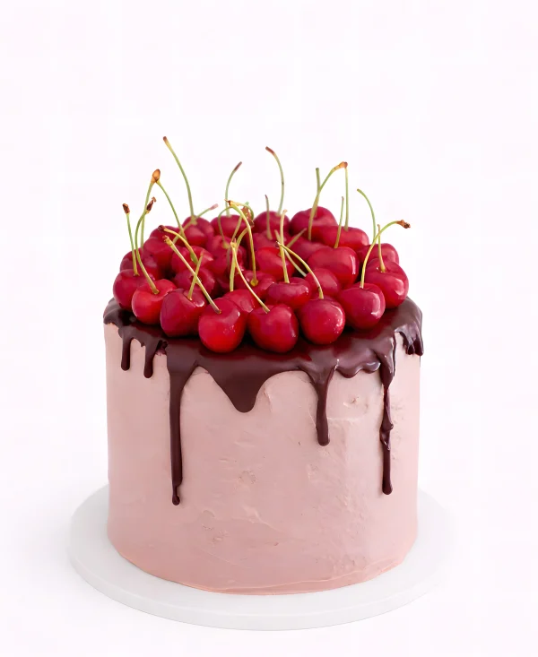 Торт с черешней и шоколадным кремом Фото