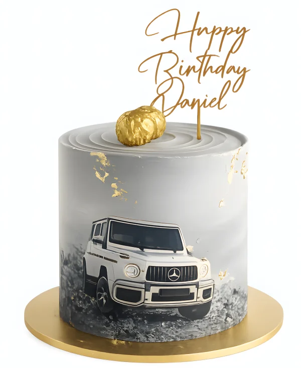 Стильный бенто-торт Мерседес Гелентваген Фото