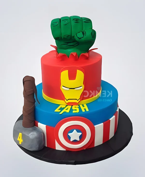 Торт Халк, Капитан Америка и Железный человек Фото