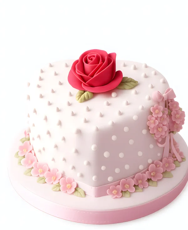 Торт на 8 марта с розой Фото