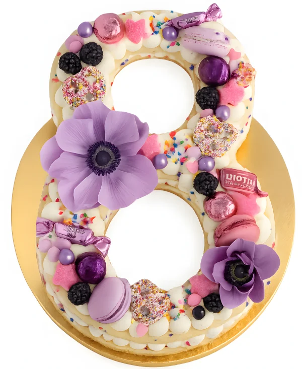 Торт-цифра на 8 марта коллегам Фото