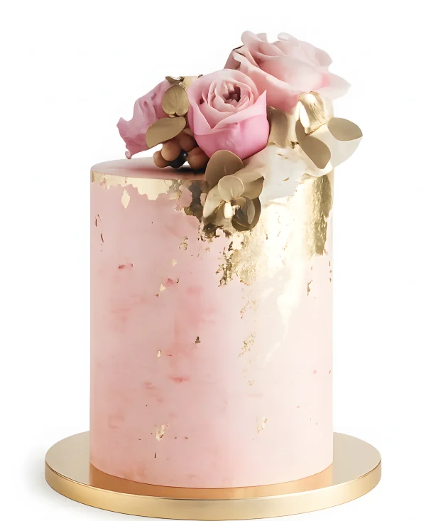 Кремовый торт с розами и без мастики Фото