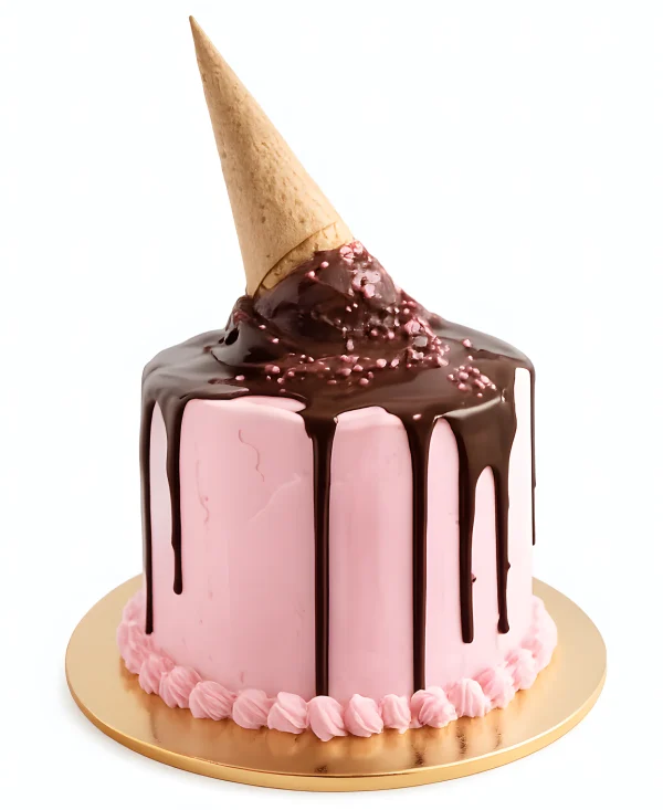 Розовый торт для для девочки Фото