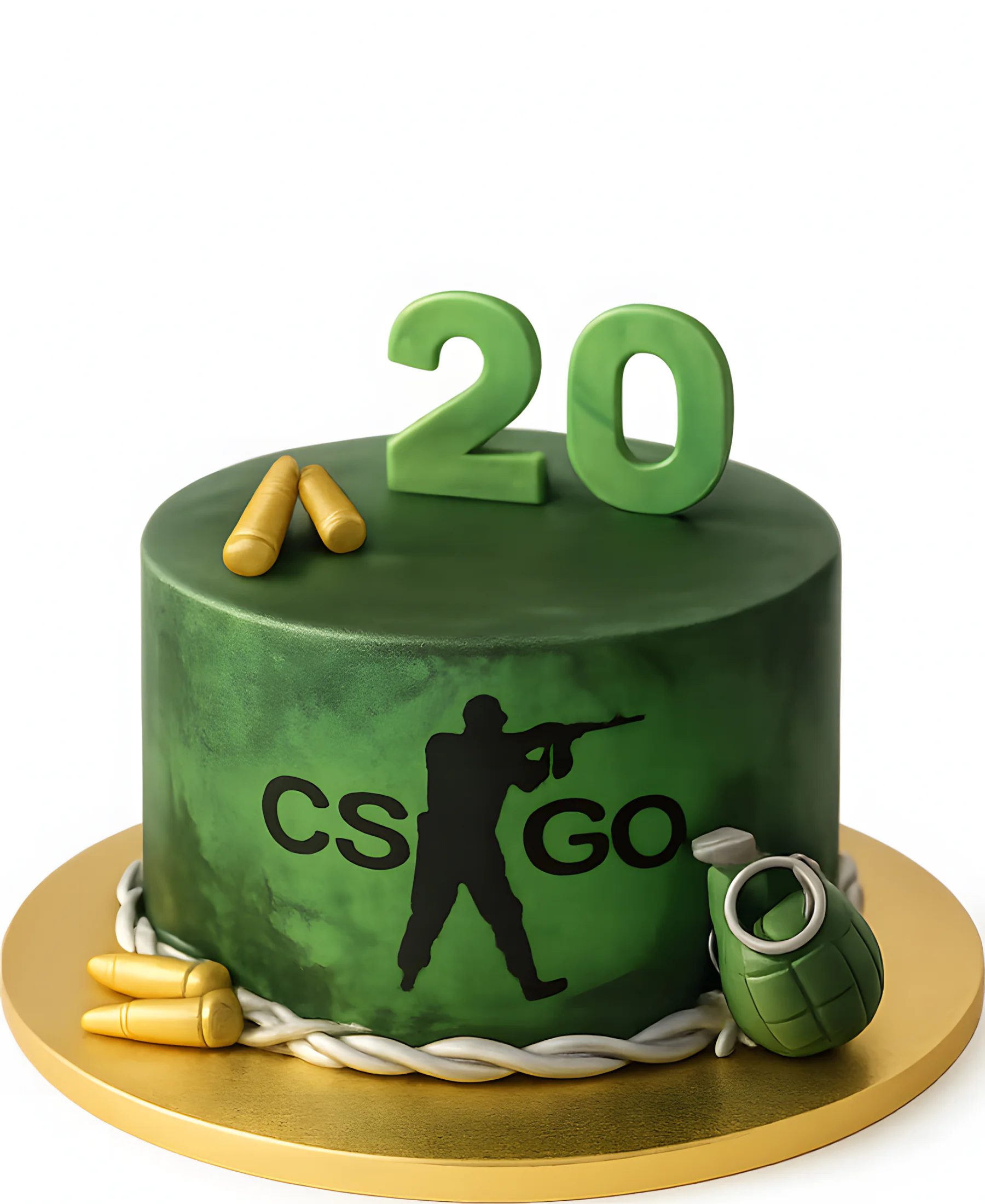 Заказать «Торт с пулями на 20 лет по тематике CS GO» №221465 с ...