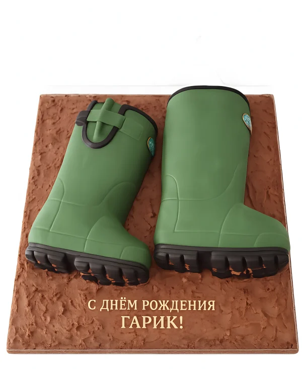 Торт в стиле ботинок садовода Фото
