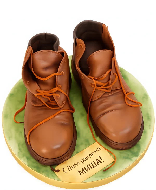 Торт в стиле пары ботинок Фото