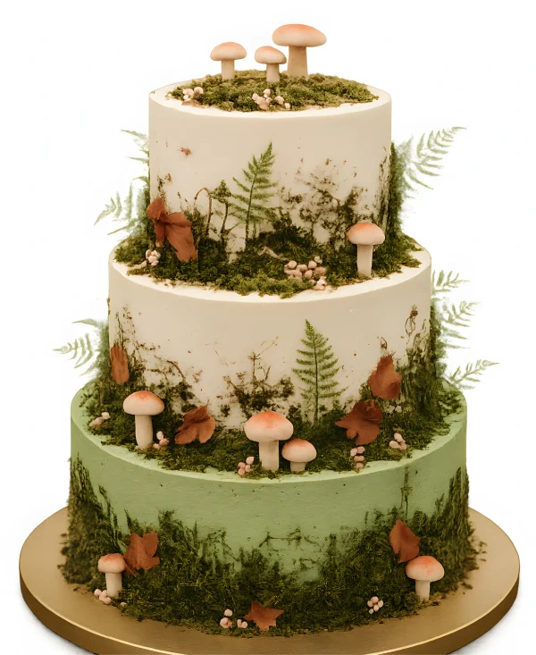 Торт в три яруса с боровиками для грибника Фото