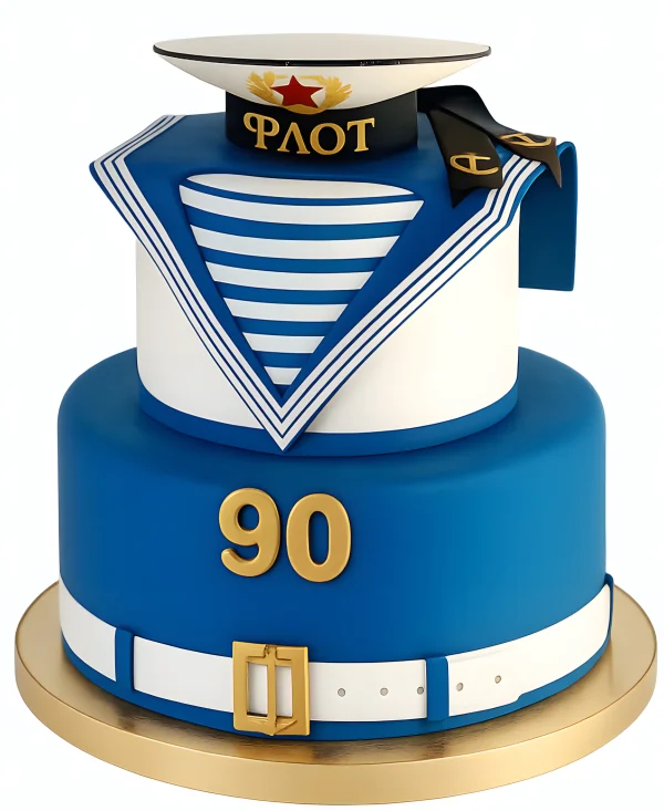 Торт ко Дню ВМФ России Фото