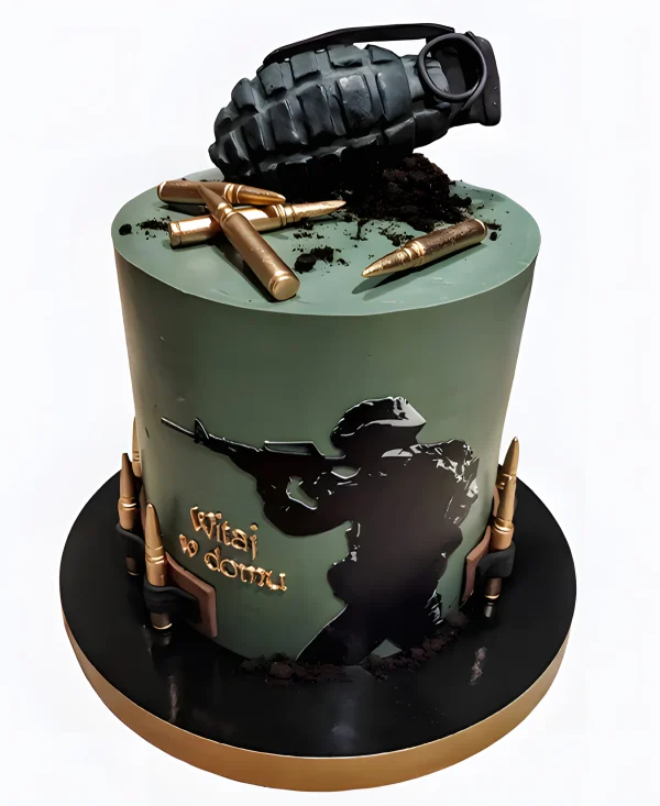 Торт с гранатой и пулями по игре Контр Страйк Фото