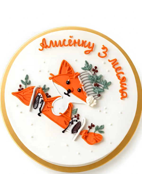 Бенто-торт с лисой Фото