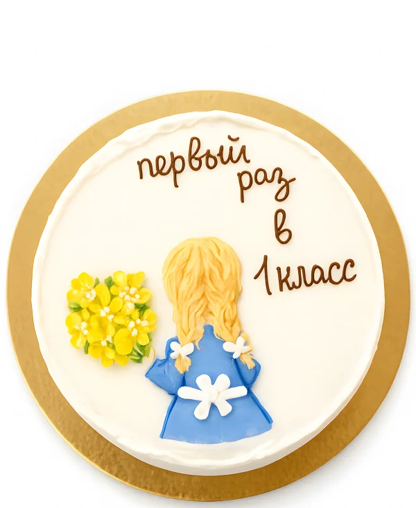 Бенто-торт с рисунком девочки Фото