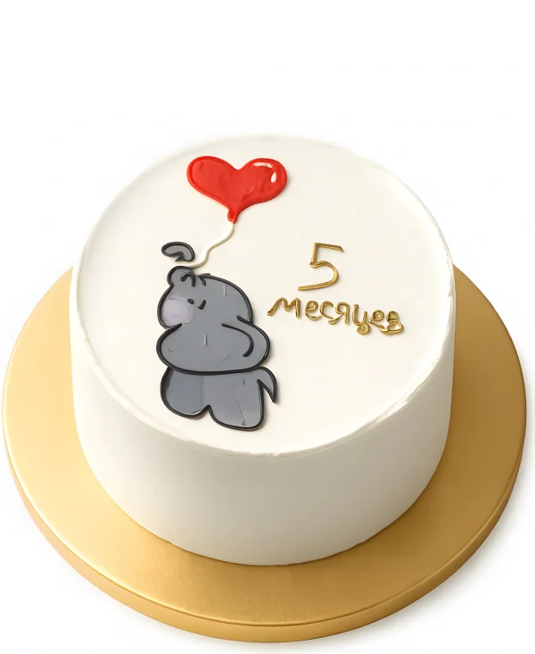 Бенто-торт со слоном и шариком Фото
