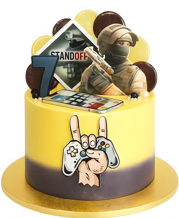 Торт мальчику-геймеру на 7 лет Фото