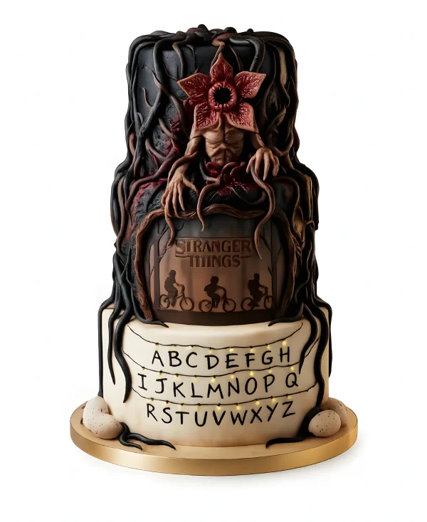 Коричневый торт по фильму Очень странные дела Фото