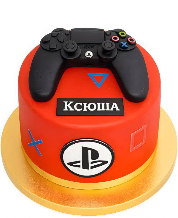 Красный торт для геймера Фото