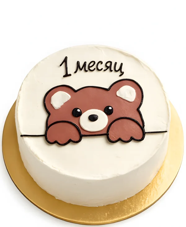 Милый бенто-торт с медведем Фото