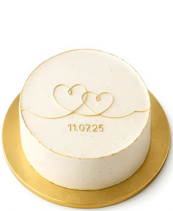 Нежный бенто-торт на день свадьбы Фото